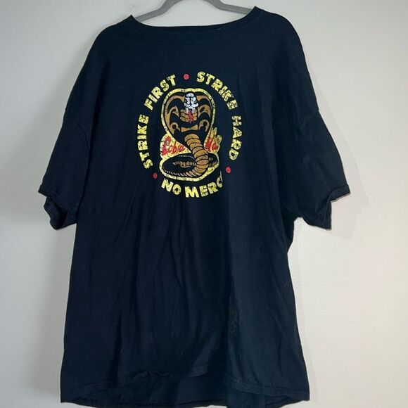 Cobra Kai Shirt Size 3XL Mens Official Karate Kid Strike First Fast No Mercy Tee - Picture 1 of 5